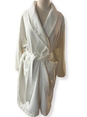 🖤🤍 Auden Plush White Robe XL/XXL – Soft Spa Lounge Bathrobe 🤍🖤